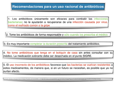 Recomendaciones para un uso racional de antibióticos.001